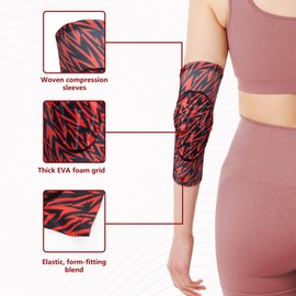 TUOY New Elbow Pads Padded Elbow Arm Protection Football Elbow Padding- Youth/Adult Size (1 Pair)