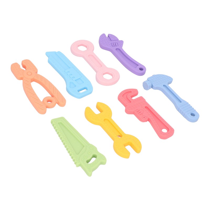 8Pcs Silicone Baby Teether Toys Soothe Babies Sore Gums Soft