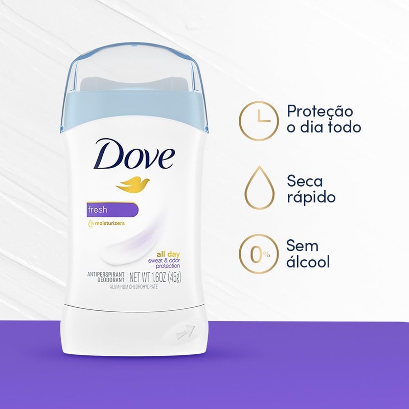 Dove Invisible Solid Deodorant, Fresh - 1.6 Oz