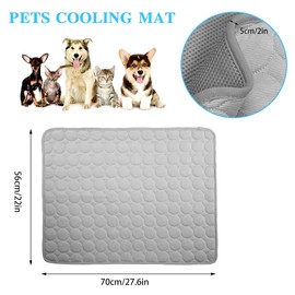 Dog Cooling Mat Large Cooling Pad Summer Pet Bed for Dogs Cats Kennel Pad Breathable Pet Self Cooling Blanket Dog Crate Sleep Mat Machine Washable