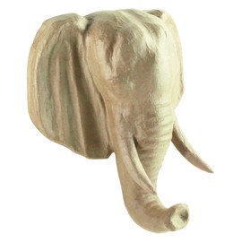 Décopatch - Ref MA024O - Elephant Trophy Head - Papier Maché Object to Decorate - 31 x 16.5 x 36cm - Decorate with Décopatch Papers & PaperPatch Glue, Glitter, Paints