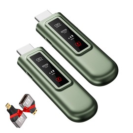 HDMI Wireless Transmitter and Receiver, 4k Decoding 1080P@60Hz Output HD Wireless Video Streaming Transmitter with Status Indicator for TV Box/Camera/PC/Projector, Low Latency (165ft) (Green)