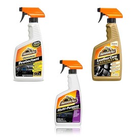 Armor All Car Cleaner Kit: Car Cleaner Spray Bottle + Protectant Spray + Leather Care with Beeswax, 16 Fl Oz - Complete Car Interior Care Combo