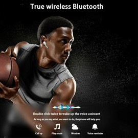 Wireless Earphones Blu/etooth,Touch Control Wireless Deep Bass Sports Earphones IPX7 Waterproof Built-in Mic Earbuds for Gym Workout