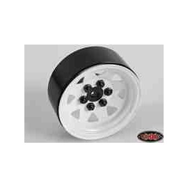 RC4WD 6 Lug Wagon 1.9 scale Steel Beadlock Wheel WHITE Pin Mount x1 Z-Q0024