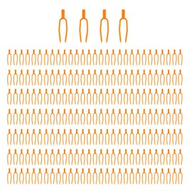 NOIAFZY 200pcs Bright Yellow Plastic Garden Plant Support Clips - Sturdy Holders for Vegetable, Strawberry, and Grape Vines, Easy - to - Use and Adjustable