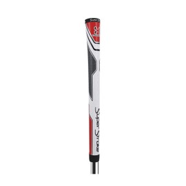 SuperStroke Traxion Tour Golf Club Grip, White/Red/Gray (Midsize) | Advanced Surface Texture That Improves Feedback and Tack | Extreme Grip Provides Stability and Feedback | Even Hand Pressure