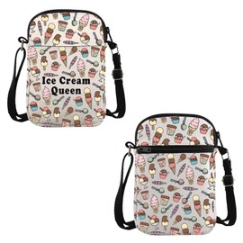 Pyoul Eiscreme-Liebhaber, Geschenk, Eiskönigin, Crossbody-Tasche, Dessert-Liebhaber, Reisen, Sommer, Feinschmecker, Ice Cream Queen Cb
