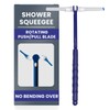 Squee-Jay Extendable Shower Squeegee with 180-Degree Rotating Blade for Push/Pull