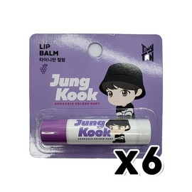 타이니탄 방탄소년단 정국 (JungKook) 립밤 포도향 x 6개 TinyTAN BTS JungKook Lip Balm Grapevine x 6 pcs