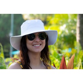 Swimlids Funky Bucket Hats for Men, Women, Kids & Baby - UPF 50+ Sun Protection Boonie Hats - Nylon & Spandex, Retro, Small
