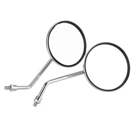8mm Scooter Mirrors, 1 Pair 8mm Right and Left Motorcycle Rearview Mirrors, Round Motorcycle Rearview Mirrors