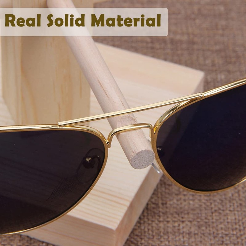 TopHomer Wooden Glasses Holder, 4 Pairs Glasses Stand Sunglasses Storage