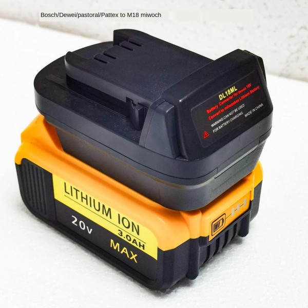 Workshop Outfitters Battery Adapter for Milwaukee™ M18 Tool to Dewalt™