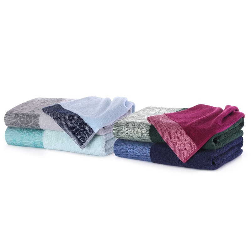AmeliaHome Bath Towel 100% Cotton Border 500 g/m² Crea, 50x90