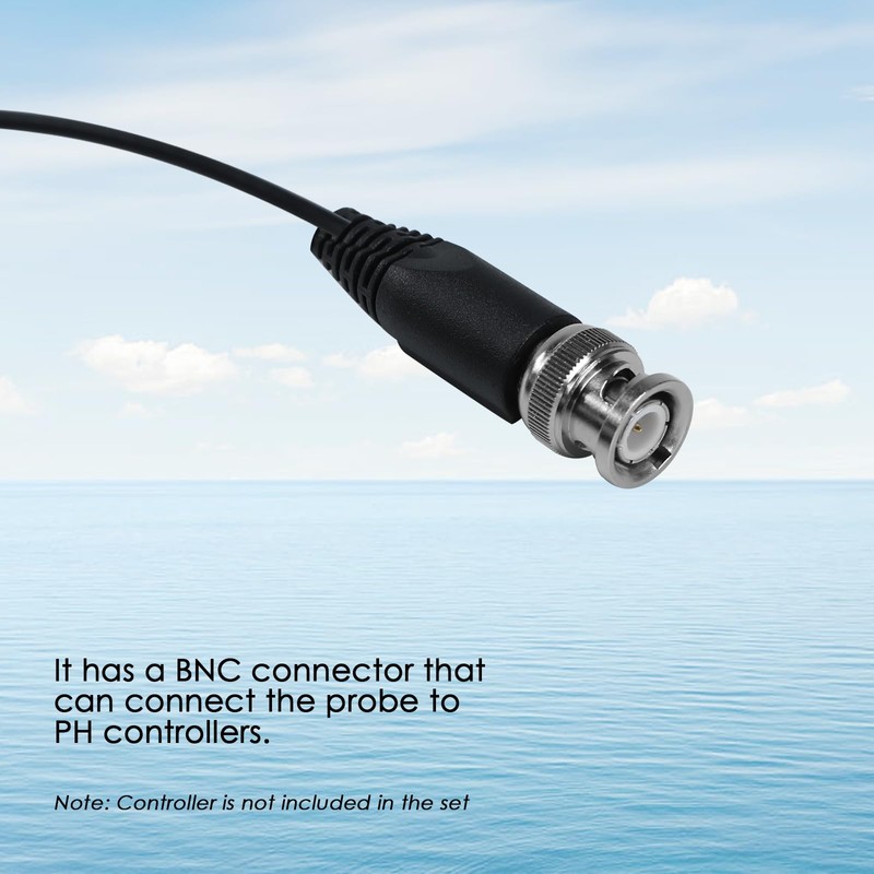JuviPerpric pH Electrode Meter, Refillable pH Probe with BNC Connector