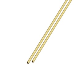 METALLIXITY 2pcs Brass Tube 1.2mm Outside Diameter x 0.25mm Wall Thickness x 300mm Length Straight Tube for Home Furnishing Machinery DIY Handicrafts