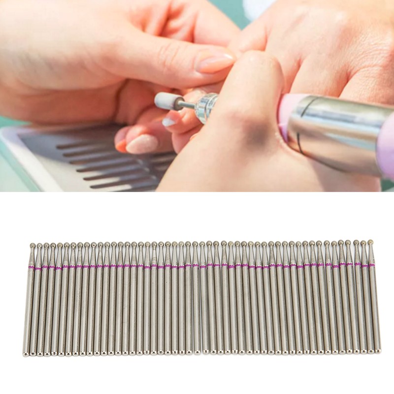 50pcs Nail Drill Bits Rotatable High Strength Emery Gel Nail