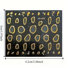 3D Self-Adhesive Nail Art Stickers, 30pcs/set Gold Line Star Nail Stickers, DIY Nail Art Supplies for Women & Girls