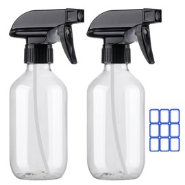 FANSTINOW Plastic Spray Bottles for plant - 10oz/300ml - Mist Stream - No Clog No Leak, Easy to Grip with Adjustable Nozzle for Hair, Cooking, Cleaning - BPA Free