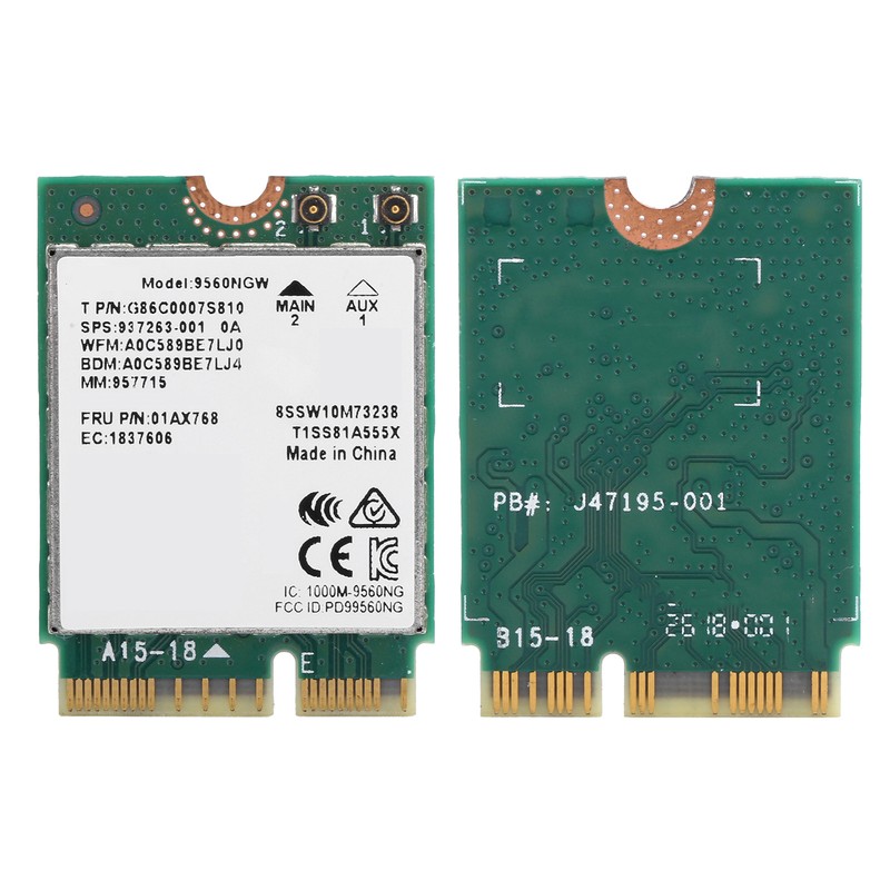Wireless Network Card Bluetooth5.0 802.11ac M.2 Wifi Adapter with Antenna