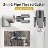 QinZiEn 2pc Pipe Threading Tool, Pipe Thread Cutting Tool,Integrated Internal