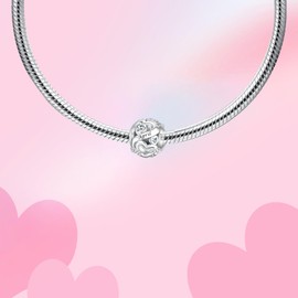 Alstade April Faith Birthstone Charm 925 Sterling Silver Charms fits Bracelets and Necklace Pendant Bead Charms Jewelry Present for Women Family Friends