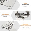 Probrico 50 Pack (25 Pairs) Brushed Nickel Cabinet Hinges, 1/2"
