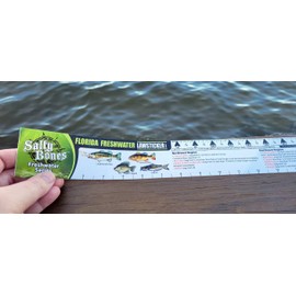 Salty Bones Florida Freshwater Lawsticker - 36" Sticker Ruler - Made in The USA - Updated for 2025 - Newest Version