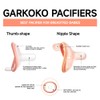 Garkoko Baby Pacifiers 0-6 Months, Lightweight and Breathable, One-Piece Design,