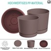 PECZEKO Matte Flower Pot, Plastic Planter, Decorative Pot for Large