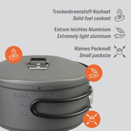 Esbit ESCS1000HA Cook Set, 33.8 fl oz (1,000 ml)