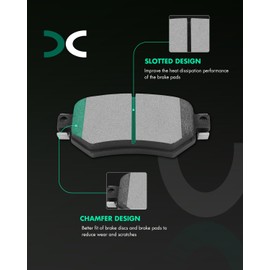 SCITOO Rear Disc Brake Pad Set 4PCS w/Hardware Fit For Mazda For 6 2016 2017 2018 2019 2020 2021