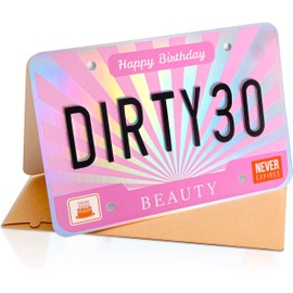 GIFTING GIGGLES 30th Birthday Card for Women - for Bestie, Best Friend, Sister, Daughter, Granddaughter - Bday Card for her, female - Big 3D Size w/Pop up Letters [9 inch x 6 inch]