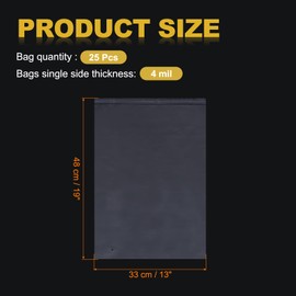 sourcing map 25 Pack - 13 x 19 Inch Clear Resealable Cello Bags Plastic Poly Bag Fits Photos, Cards and Envelopes, Bracelet Packaging, Party Treat Bags