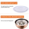 Moxinox Rose Gold Mixing Bowls with Airtight Lids, Stainless Steel