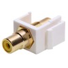 Keystone Jack - Modular RCA with Yellow Center (White)