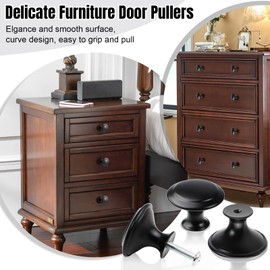 Yuechenggui Pack of 15 Cabinet Door Knobs, Vintage Furniture Door Knobs, Round Drawer Handle Knobs with Screws, Furniture Knobs, Dresser Knobs, Cabinet Handles, Drawer Knobs for Cupboard Drawer