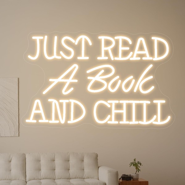 Neonawall Just Read a Book and Chill White LED Neon