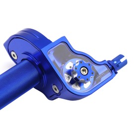 YWLUWEI Throttle Grip Motorcycle 7/8" 22mm CNC Aluminum Quick Twister with Throttle Cable and Handlebar Grip for CRF50 KLX SSR TTR 110 125 150 200 250cc Dirt Pit Bike ATV Mini Bike (Blue)