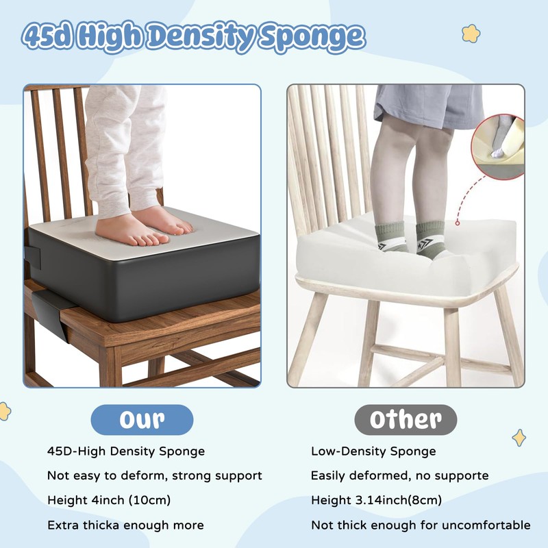 Booster Seat for Kitchen Chair, Toddler Booster Seat for Dining