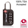OW-Travel Luggage Locks TSA Approved (3 Pack Black) 4 Digit