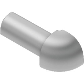 Schluter Rondec 90° Out Corner with Rounded Reveal Surface - Finishing and Edge-Protection Profile - 5/16" Aluminum Satin Anodized - EV/RO80AE