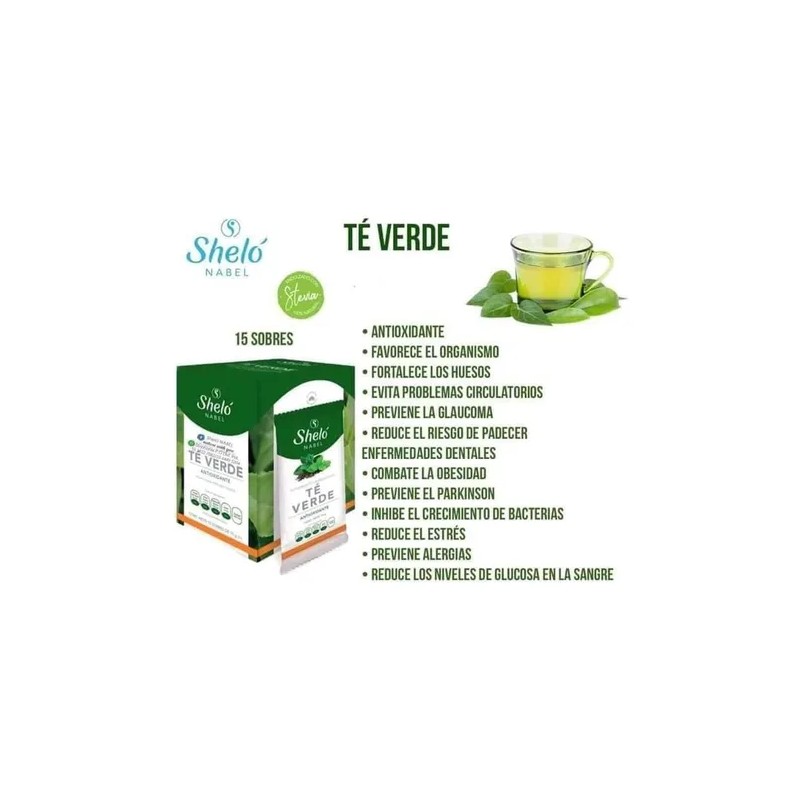 Té Verde Con Limón, Natural S339 Shelo Nabel 15 Sobres