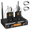 TONOR UHF Wireless Microphones System with Headset/Lavalier Lapel Mics, Bodypack