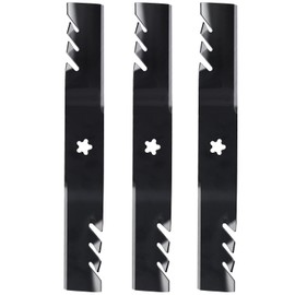 Qopaw 3 Pack Mower Blades for Many 54 in Deck 18-4/9" Length Compatible with Craftsman, Poulan, Husqvarna,Replaces for 532187255 187255 112053, 24541,187254,187256