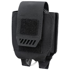 LIVANS Molle Handcuff Pouch, Handcuff Holder for Duty Belt/Police Vest, Law Enforcement Handcuffs Case Fit Chain/Hinged/Folding/Asp Handcuffs, Hand Cuff Holster for Police, Law Enforcement, Security Guard