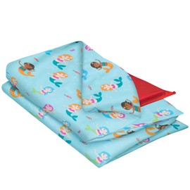 Wildkin - Funda de cojín para siesta 100% algodón para niños y niñas, con solapa cosida, se adapta a nuestra alfombrilla de vinilo para siesta de hasta 3,8 cm, incluye alfombrilla básica para dormir, sin BPA (sirenas)