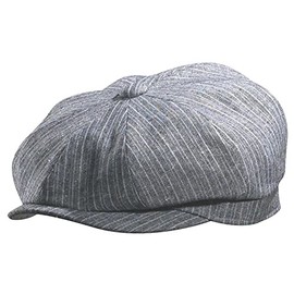 Levine Hats Men's Cotton 8-Panel Stripe Newsboy Cap Cabbie Hat (Large)