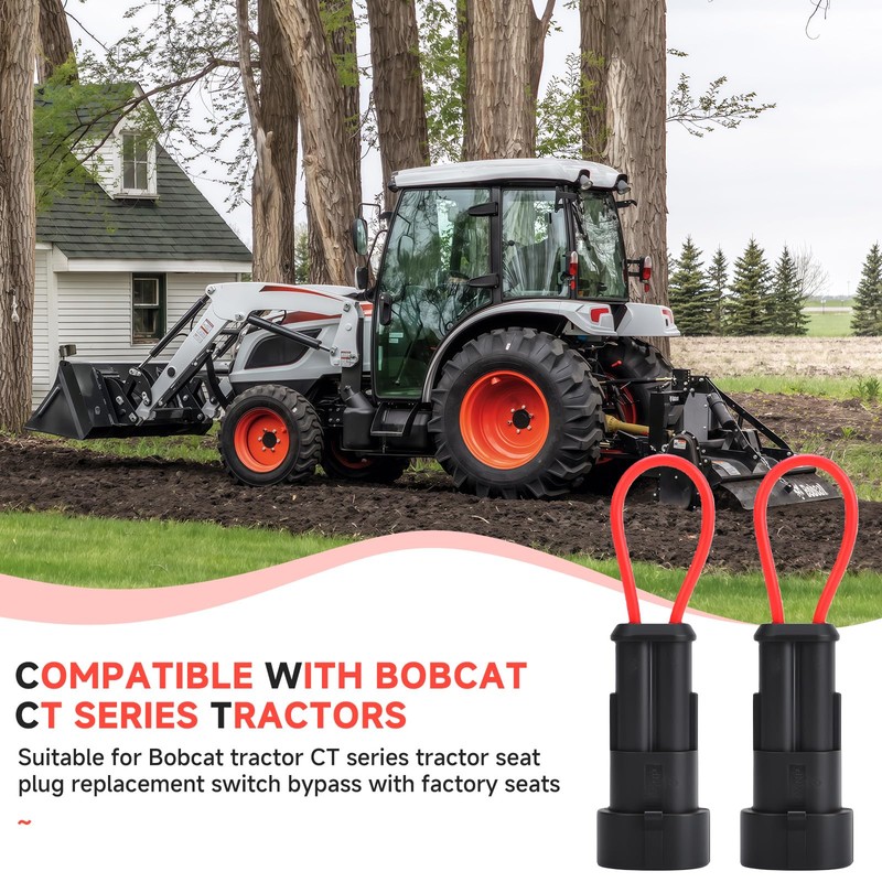 (2PCS) Tractor Seat Safety Switch Bypass Plug Compatible with Kioti/Bobcat